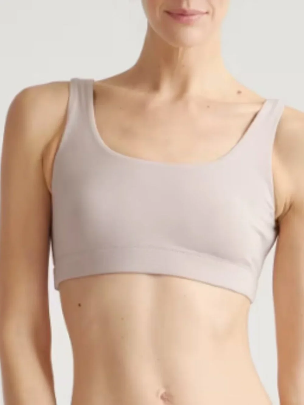 Quince Organic Cotton Tank Bralette (2-pack) Black/Pink S NEW